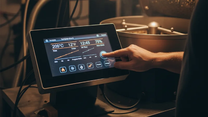 اندازه گیری دما در رست قهوه