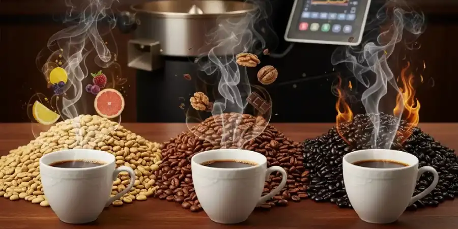 تأثیر نوع رست بر عطر و طعم
